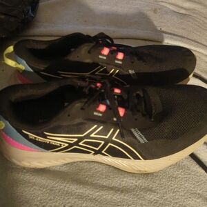 ASICS Black Sneakers with Neon Highlights